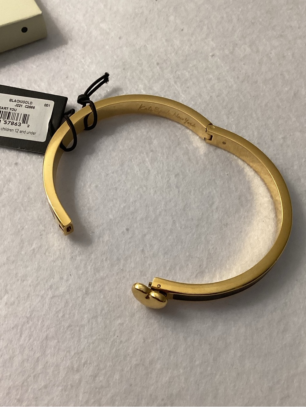 Kate Spade Heart You Enamel Hinged Bangle - Picture 9 of 10